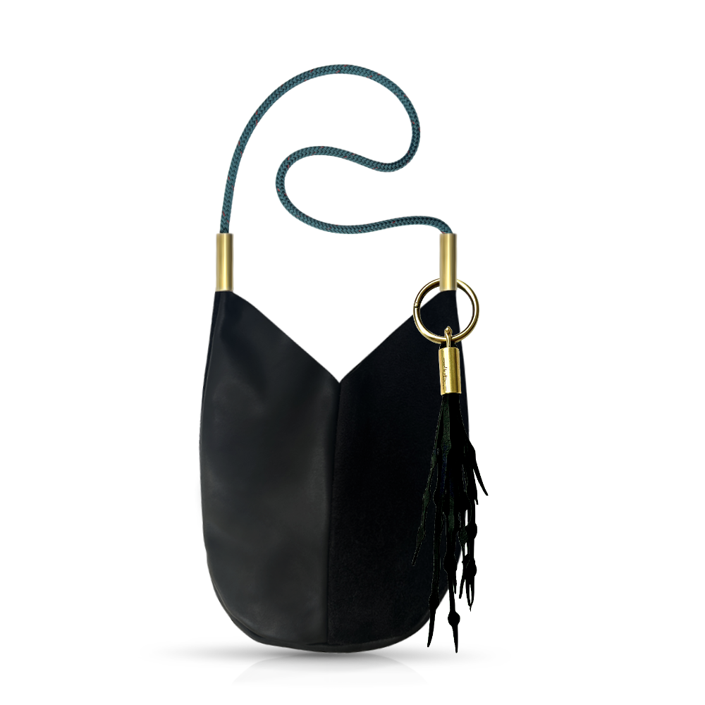 Mermaid Purse in Black Leather-27