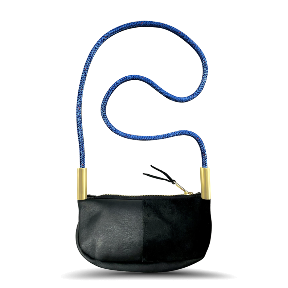 Zip Crossbody in Black Leather-zoom-10