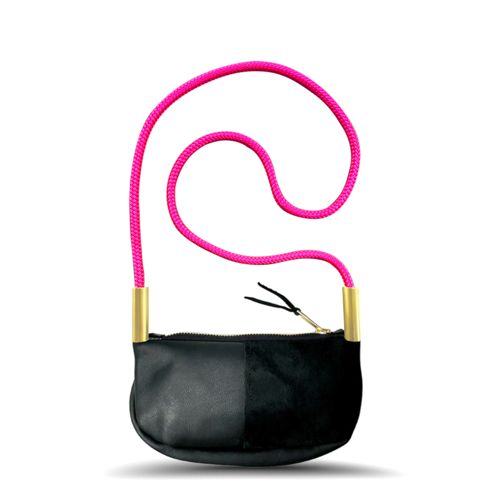 Zip Crossbody in Black Leather-zoom-16