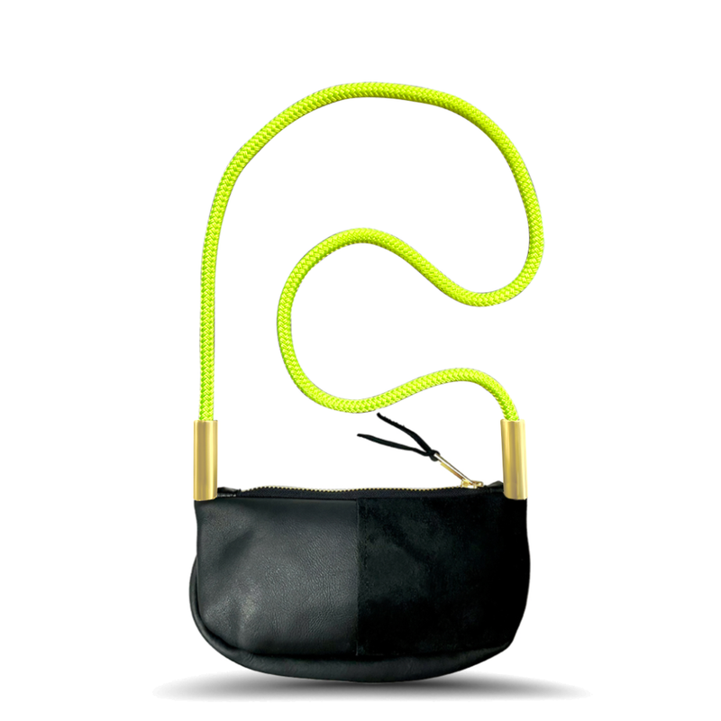 Zip Crossbody in Black Leather-zoom-