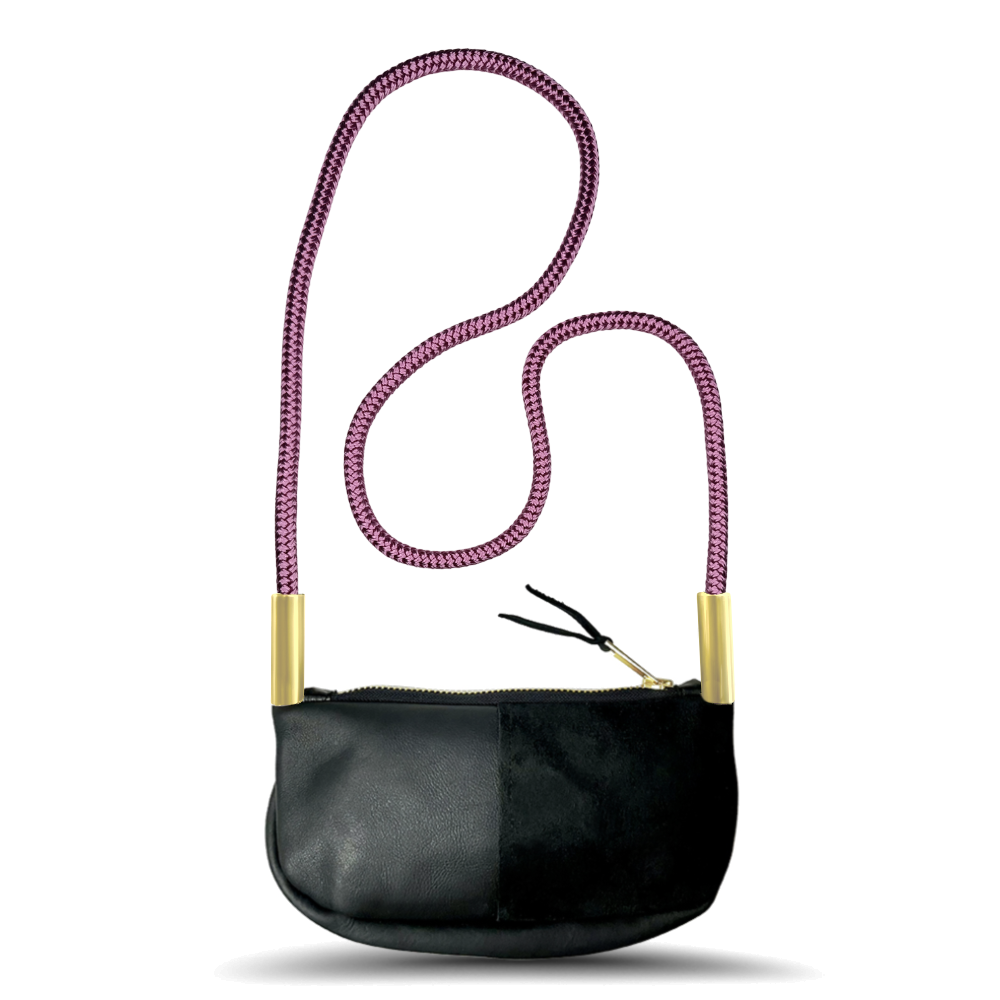 Zip Crossbody in Black Leather-13
