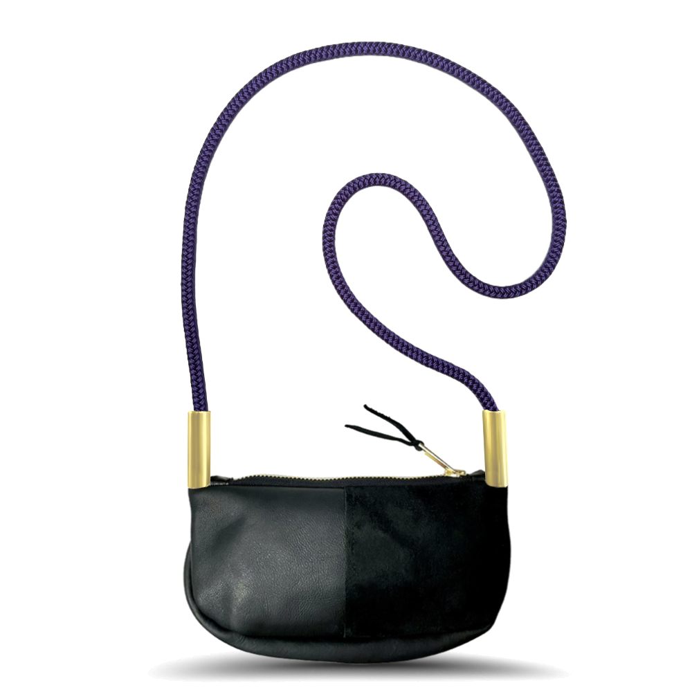 Zip Crossbody in Black Leather-zoom-11