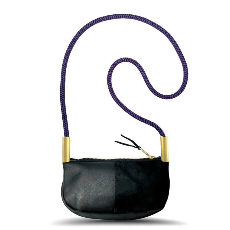Zip Crossbody in Black Leather-zoom-
