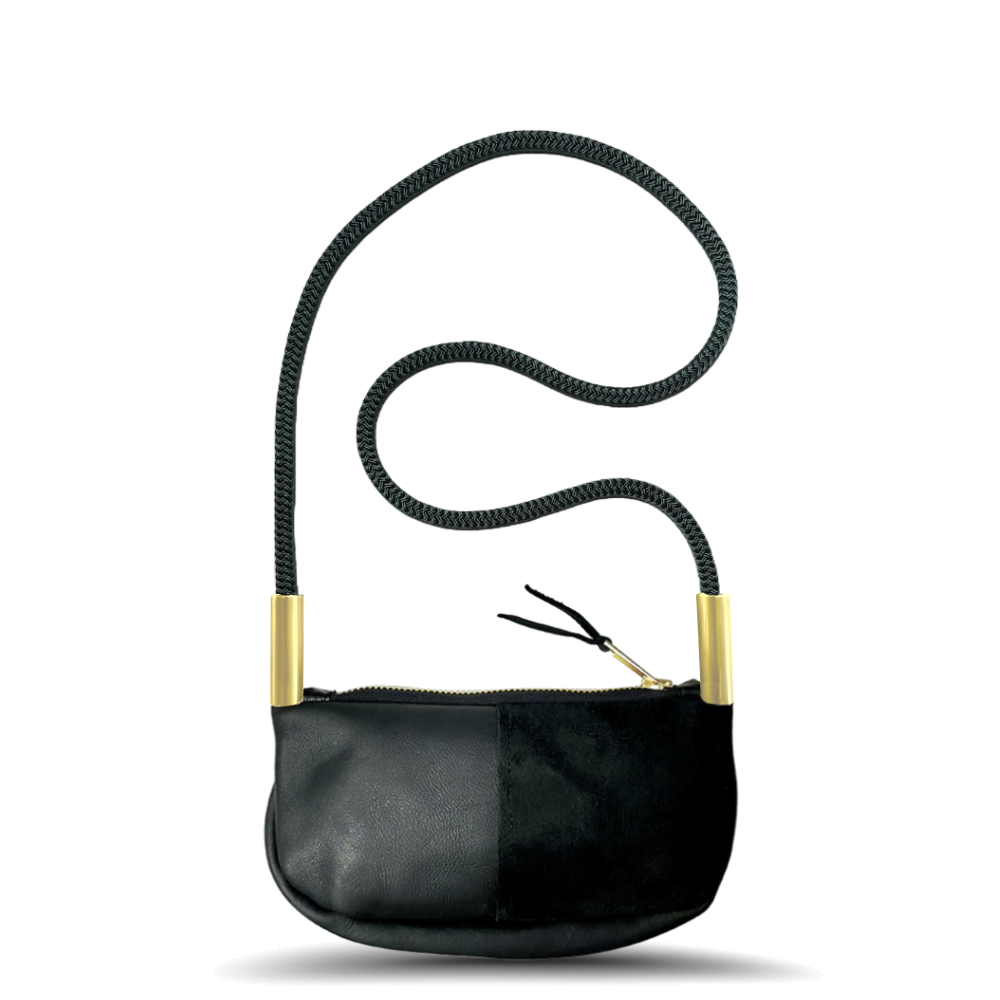 Zip Crossbody in Black Leather-15