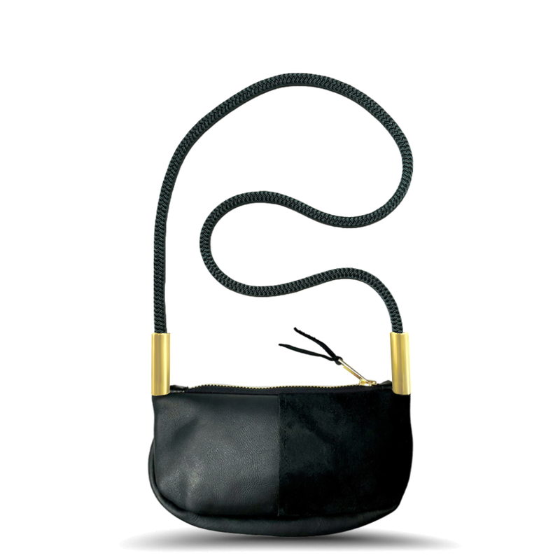Zip Crossbody in Black Leather-zoom-