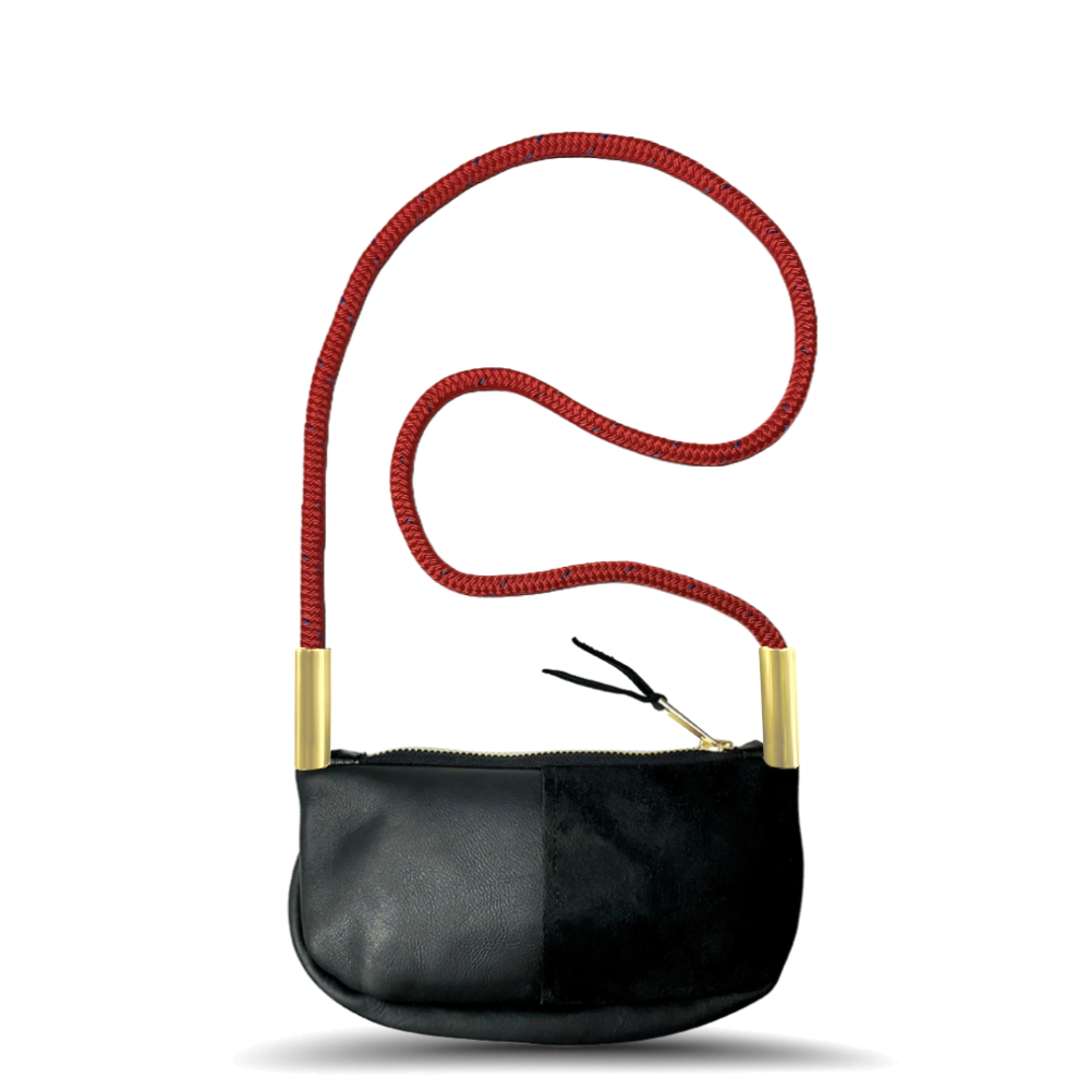 Zip Crossbody in Black Leather-zoom-14