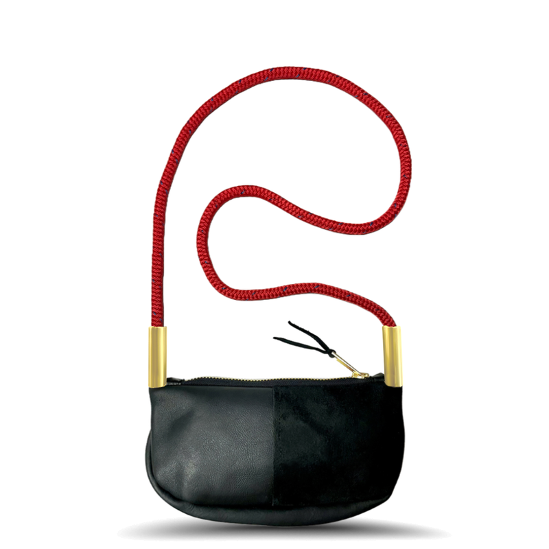 Zip Crossbody in Black Leather-zoom-