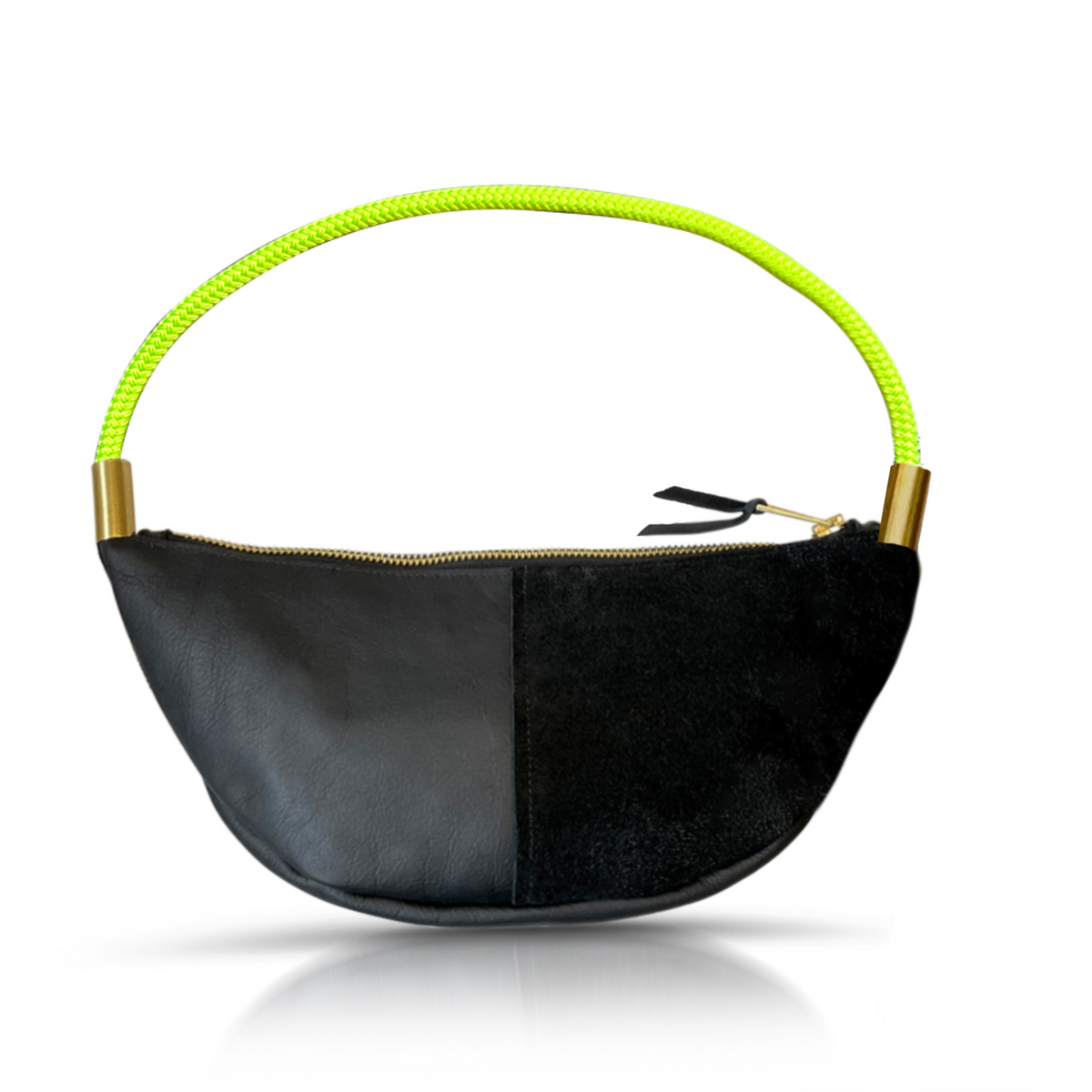 Sling Bag in Black Leather-zoom-20
