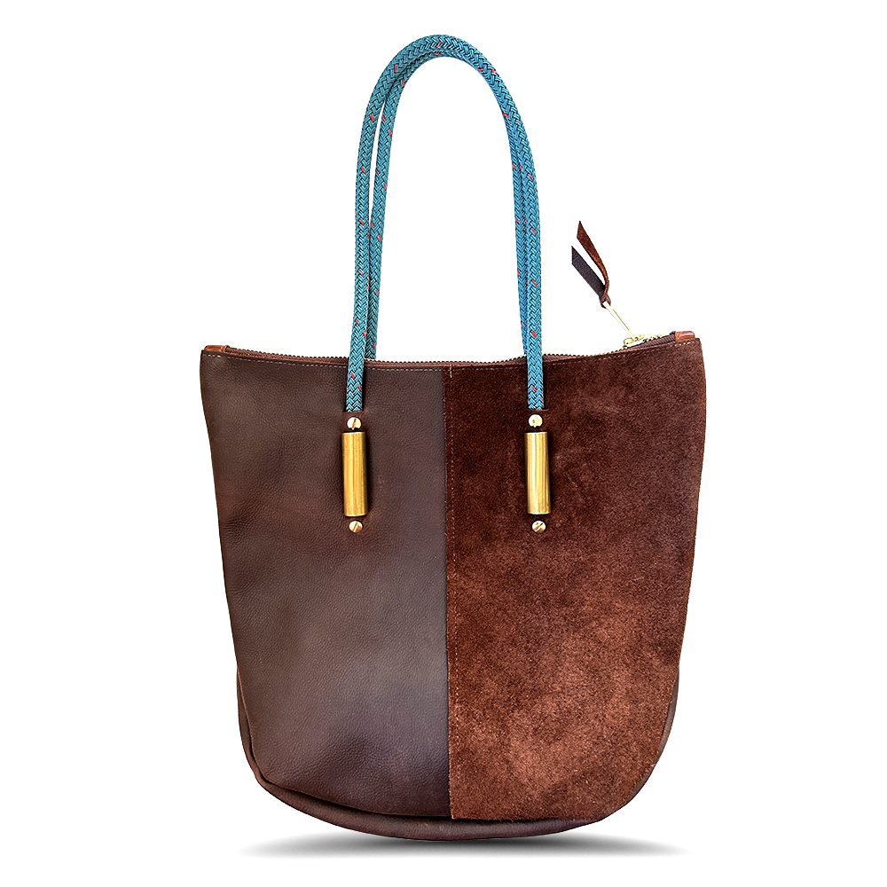 Zip Tote in Brown Leather-zoom-1