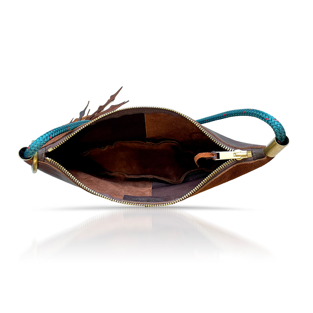 Sling Bag in Brown Leather-10
