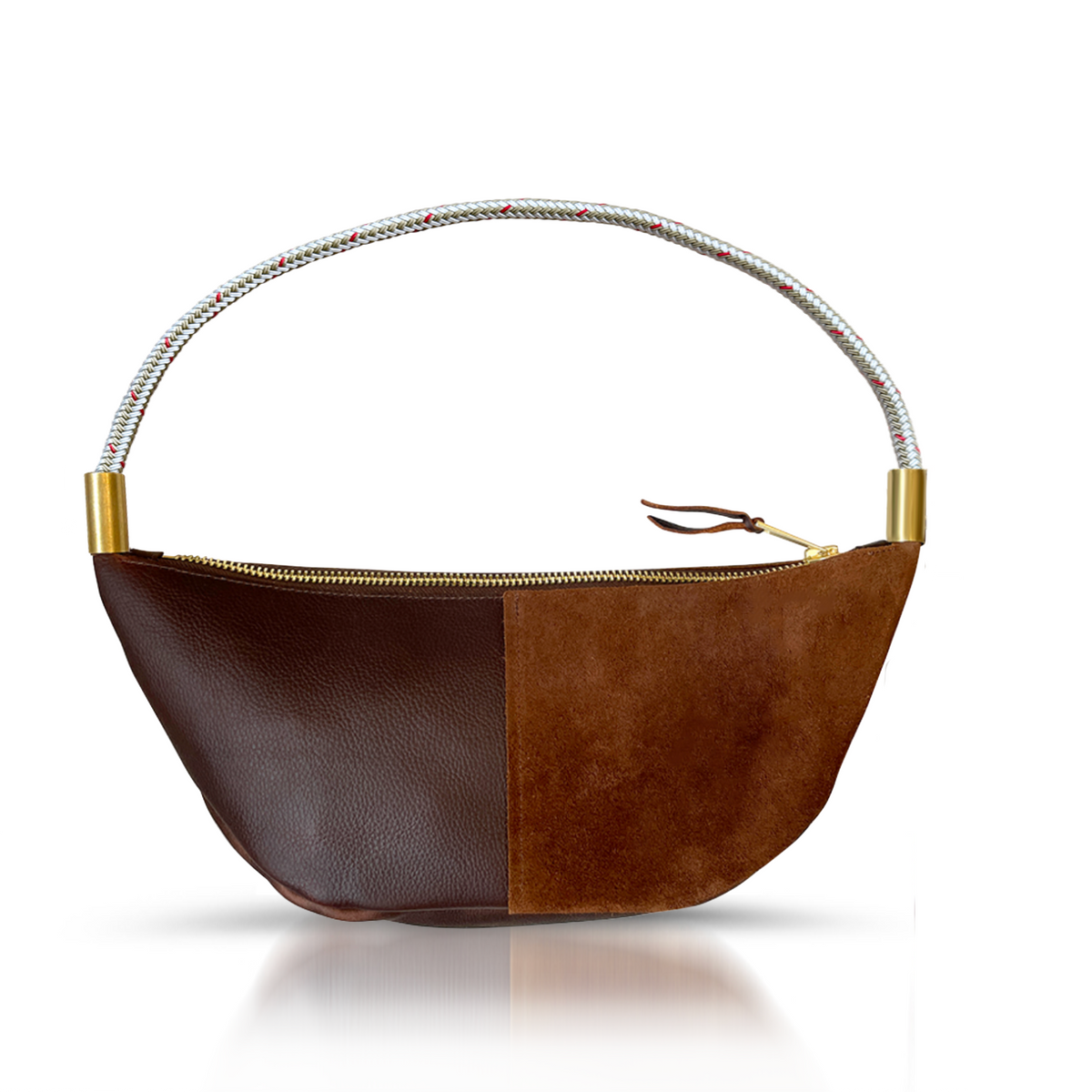 Sling Bag in Brown Leather-3