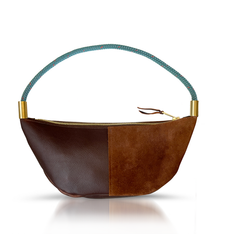 Sling Bag in Brown Leather-zoom-
