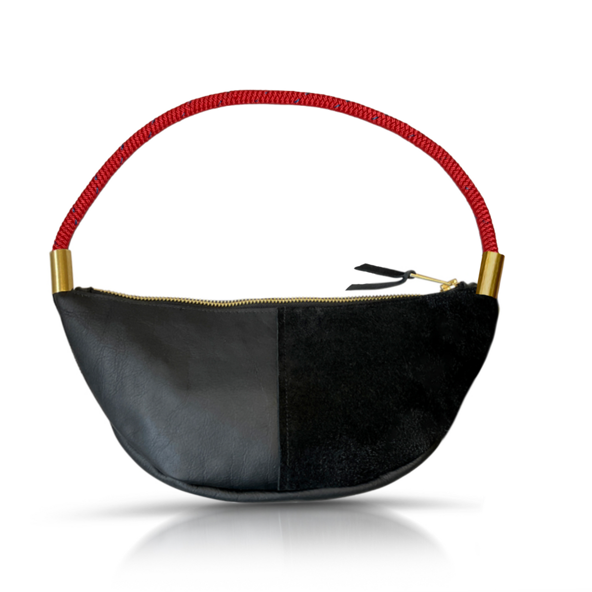 Sling Bag in Black Leather-zoom-21