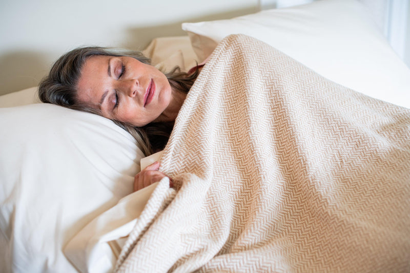 Herringbone Weave Cotton Blanket-zoom-