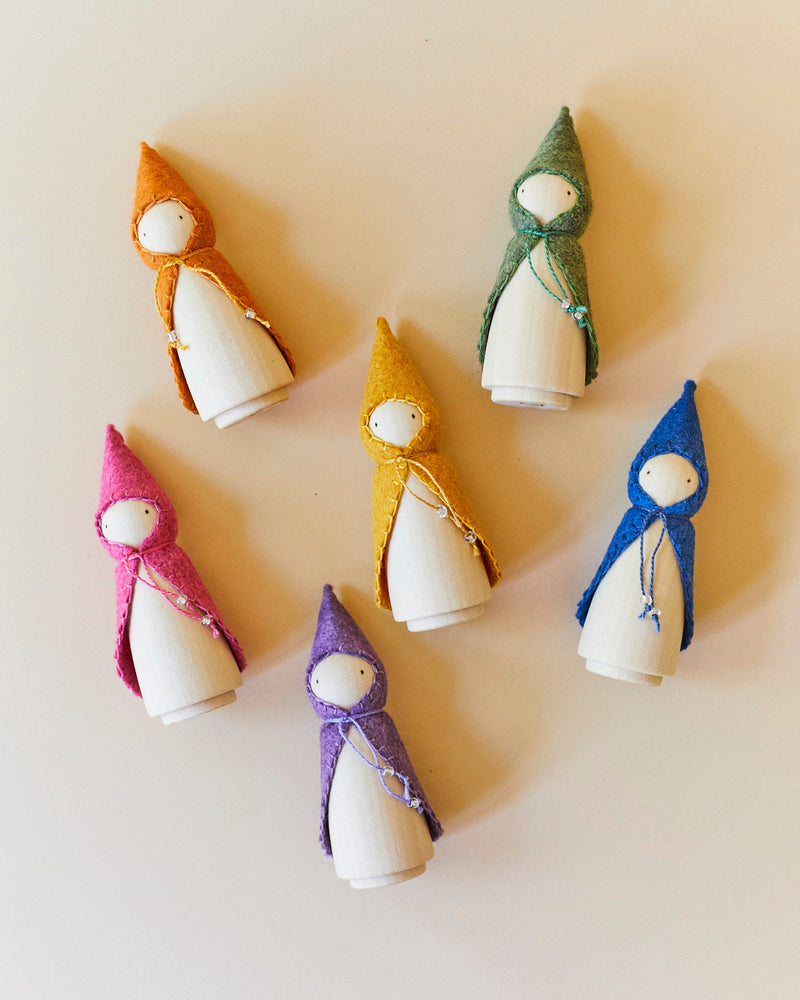 Rainbow Wooden Gnome Set-zoom-