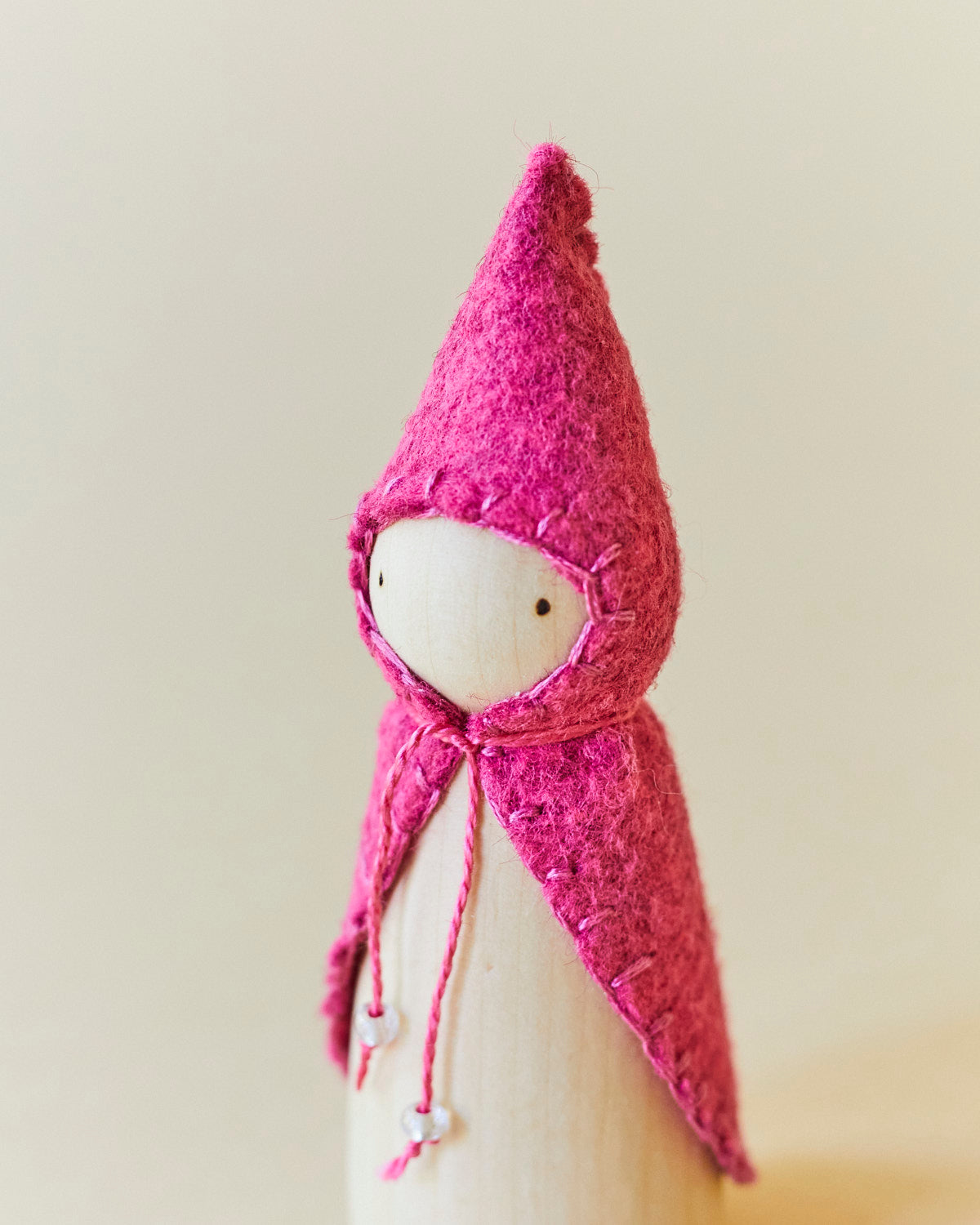 Pink Wooden Gnome