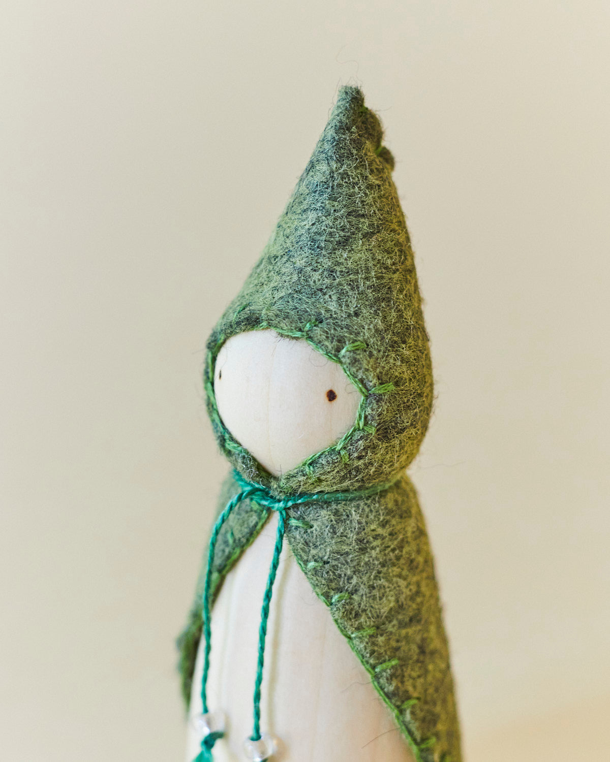 Green Wooden Gnome-zoom-2