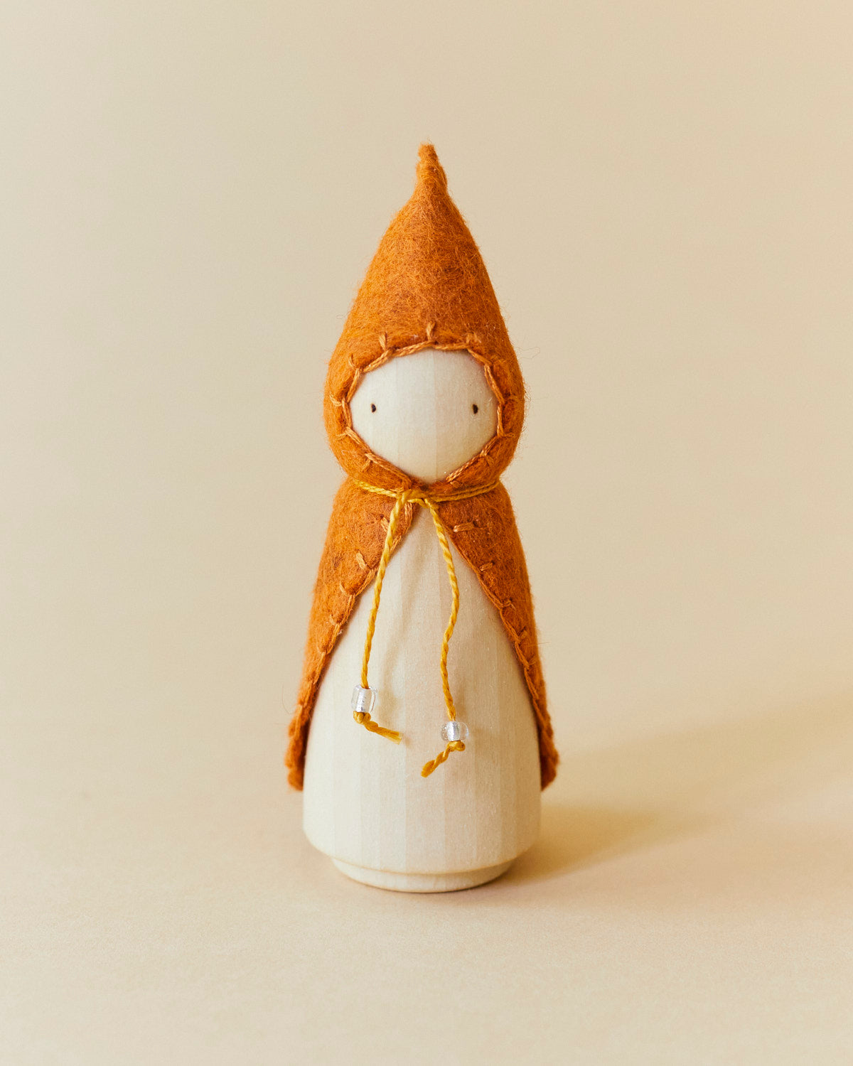 Orange Wooden Gnome