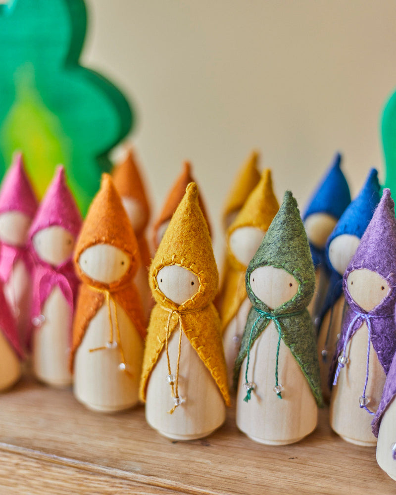 Rainbow Wooden Gnome Set-zoom-