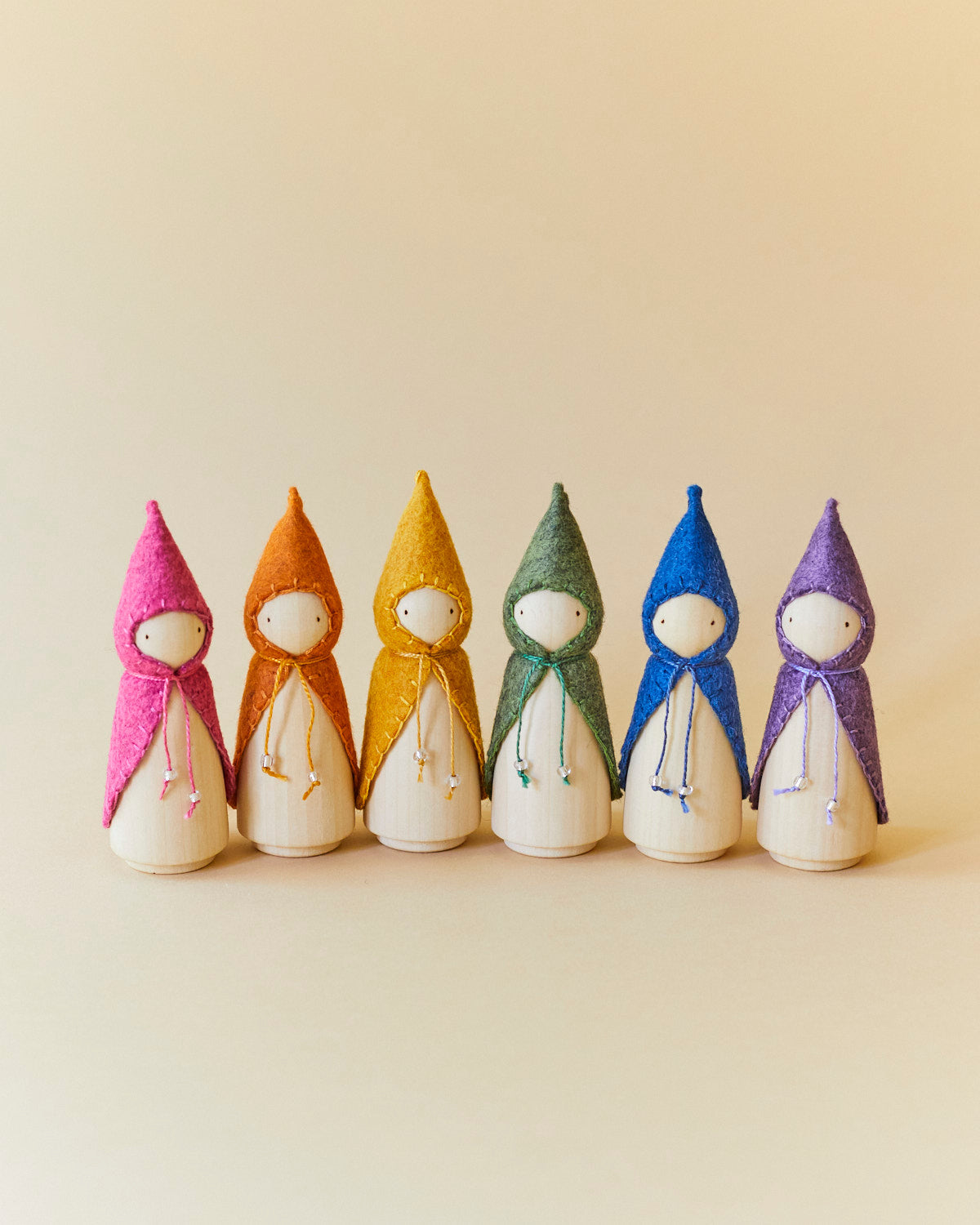 Rainbow Wooden Gnome Set-zoom-1