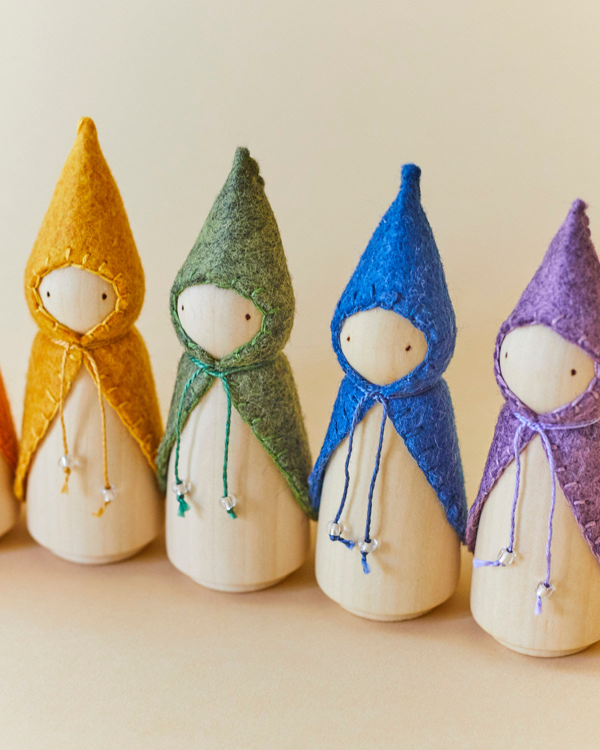 Rainbow Wooden Gnome Set-zoom-2