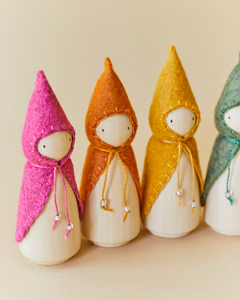 Rainbow Wooden Gnome Set-zoom-
