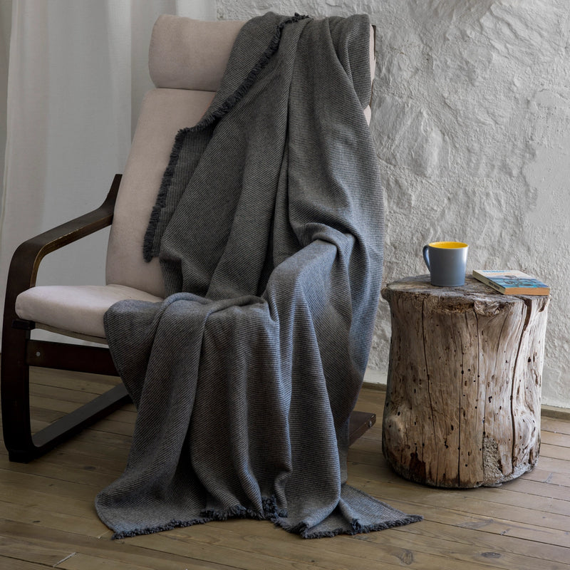 Turkish Wool Blended Throw-zoom-