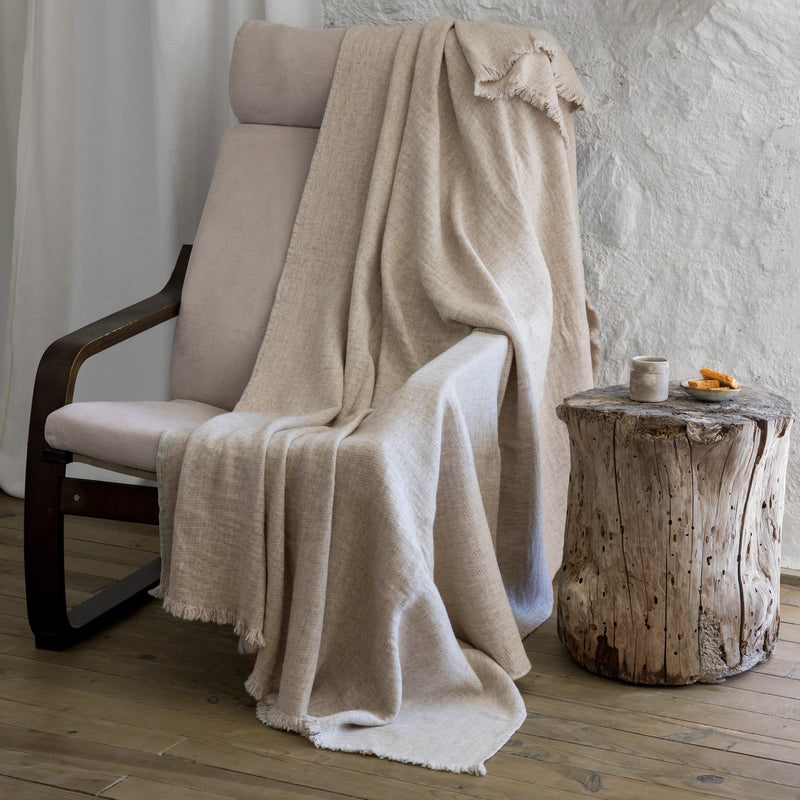 Turkish Wool Blended Throw-zoom-