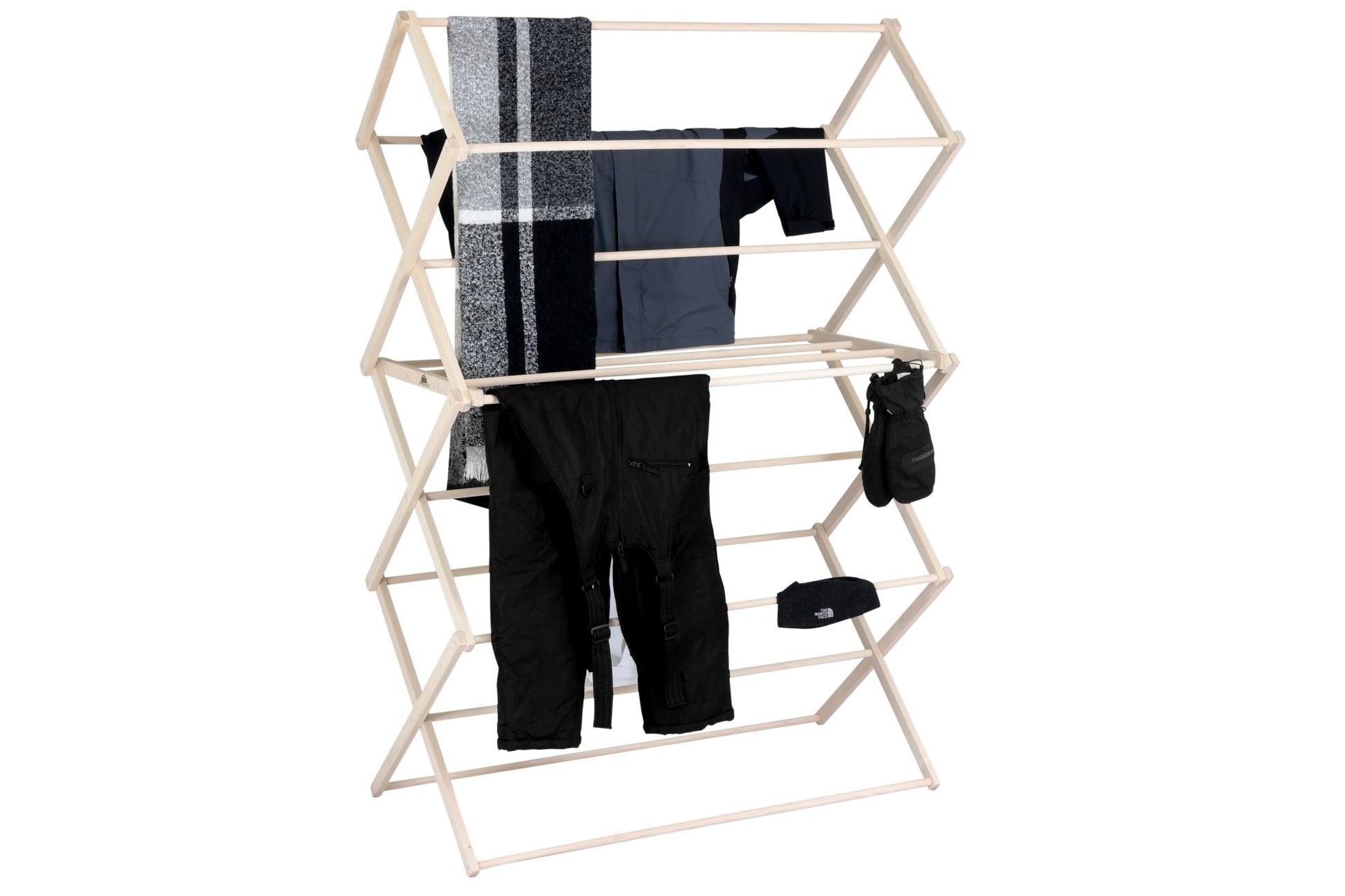 Flat Top Drying Rack | Solid Maple Folding Laundry Rack (Multiple Sizes) - Aware House