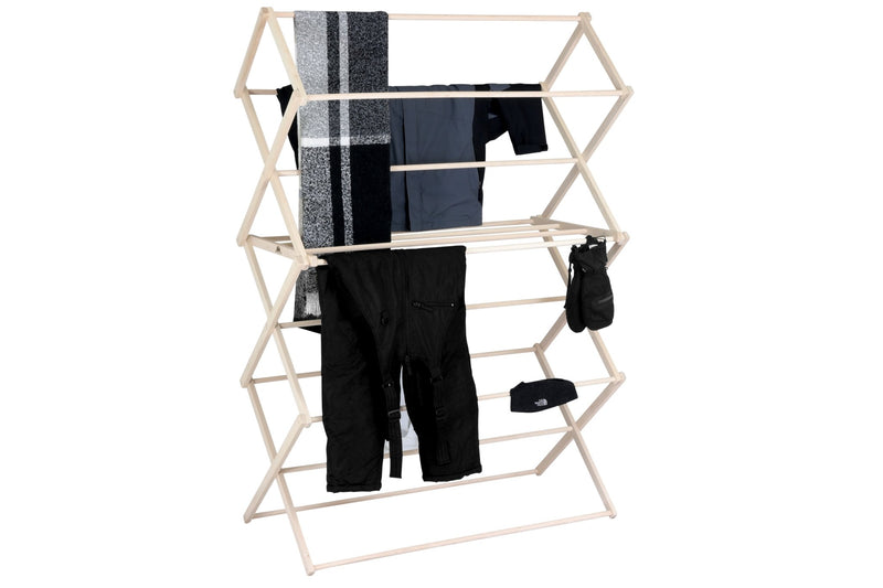 Flat Top Drying Rack | Solid Maple Folding Laundry Rack (Multiple Sizes)-zoom-