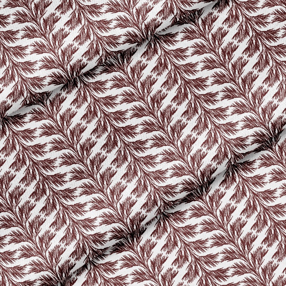 Red Patterned Lampshade in SABAL STRIPE - Aware House - Noble Winter -
