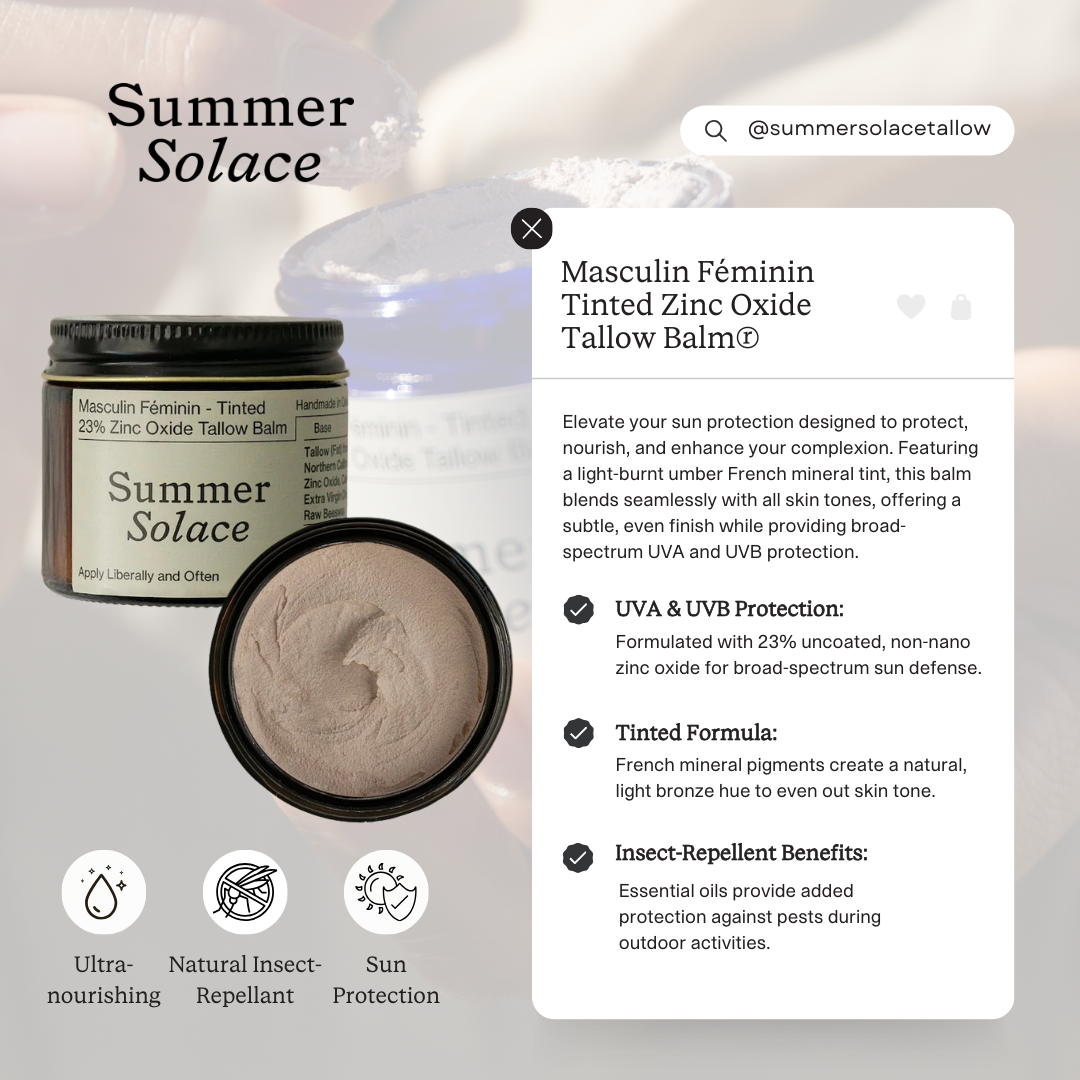 23% Non-Nano Zinc Tinted Tallow Balm | Scented-19