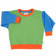 Toddler Colorblock Sweatshirt | Soft Organic Cotton Sweatshirt with Bold Colorblocking - Aware House