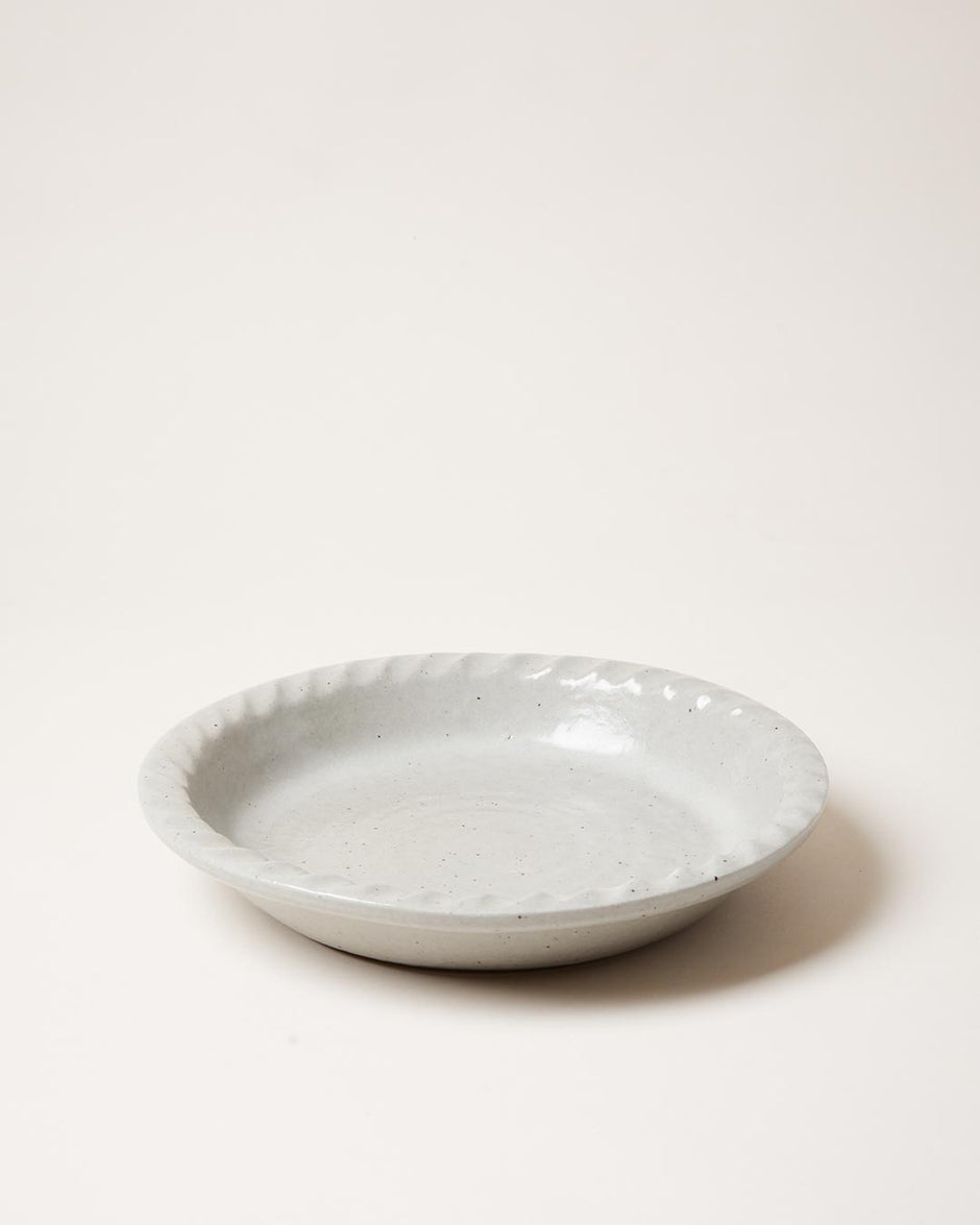 Agrarian Stoneware Pie Dish - Aware House - Farmhouse Pottery - 