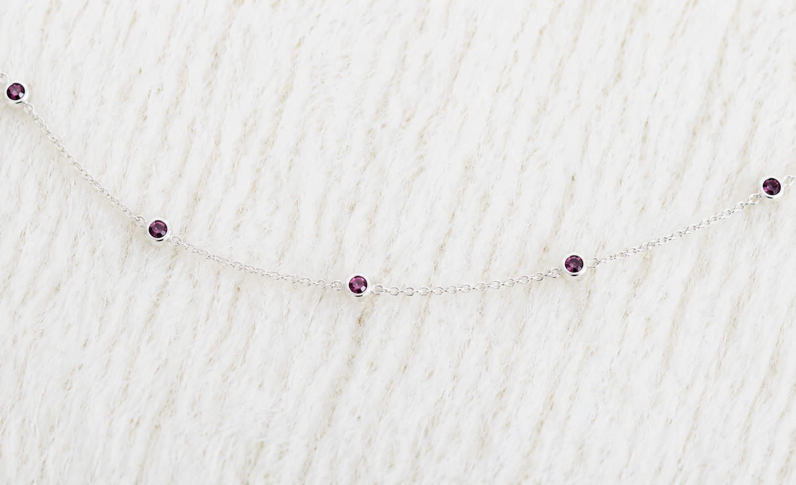 February Birthstone Amethyst Bracelet | Sterling Silver & Gold Gemstone Jewelry