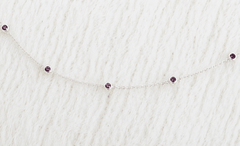February Birthstone Amethyst Bracelet | Sterling Silver & Gold Gemstone Jewelry - Aware House