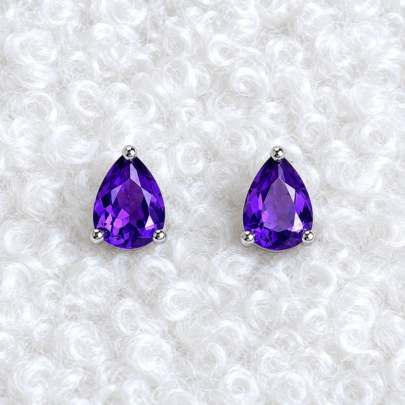 Teardrop Stud Earrings-zoom-