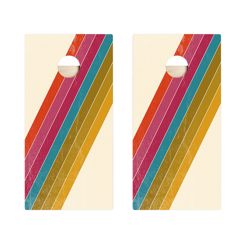 Angled Center Stripes Star Cornhole Boards-zoom-