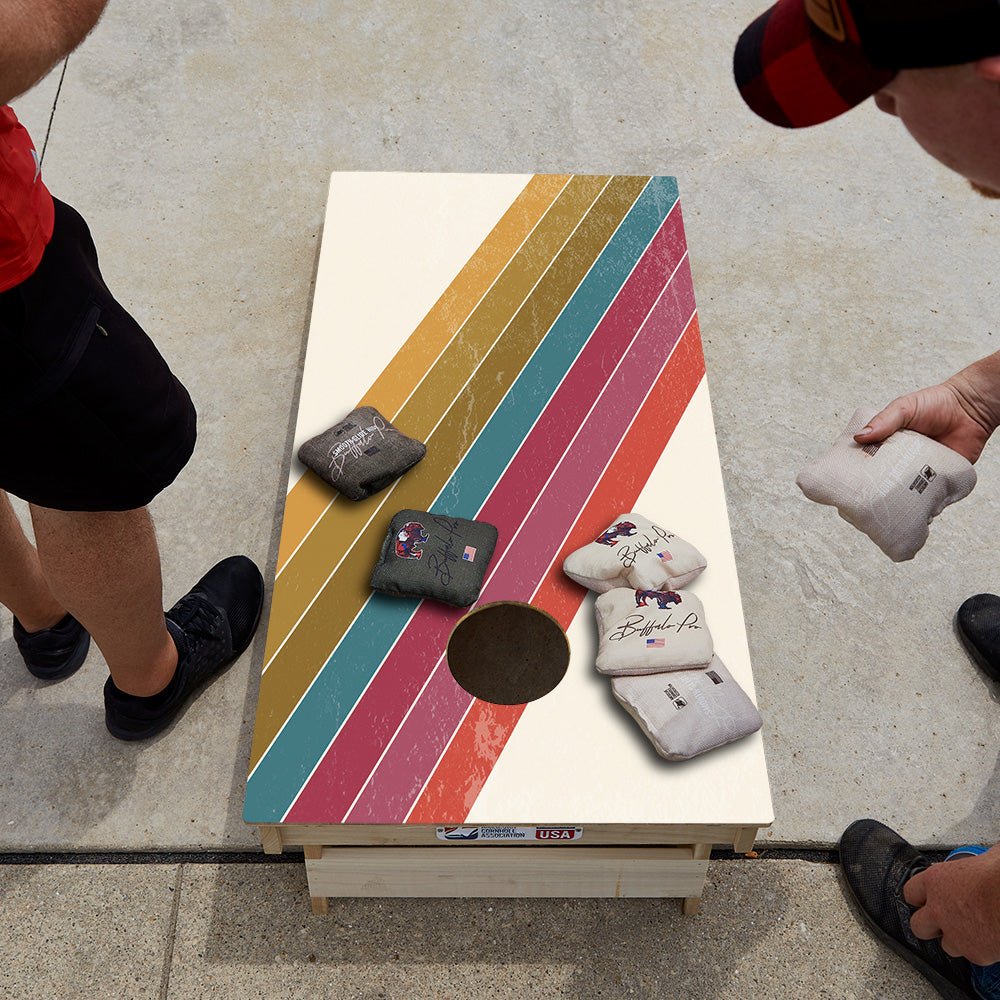 Angled Center Stripes Star Cornhole Boards-3