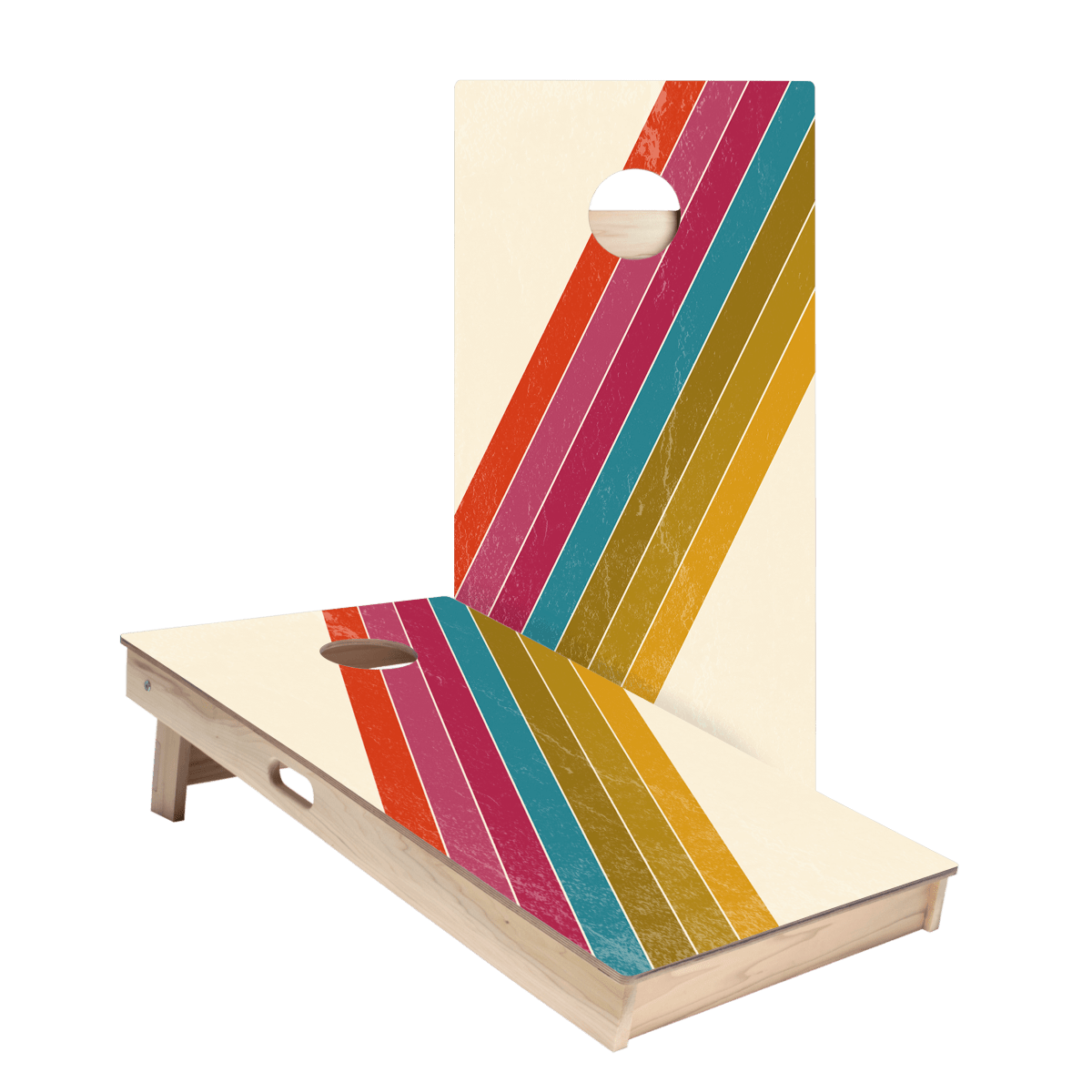 Angled Center Stripes Star Cornhole Boards-zoom-1