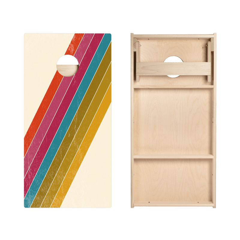 Angled Center Stripes Star Cornhole Boards-zoom-