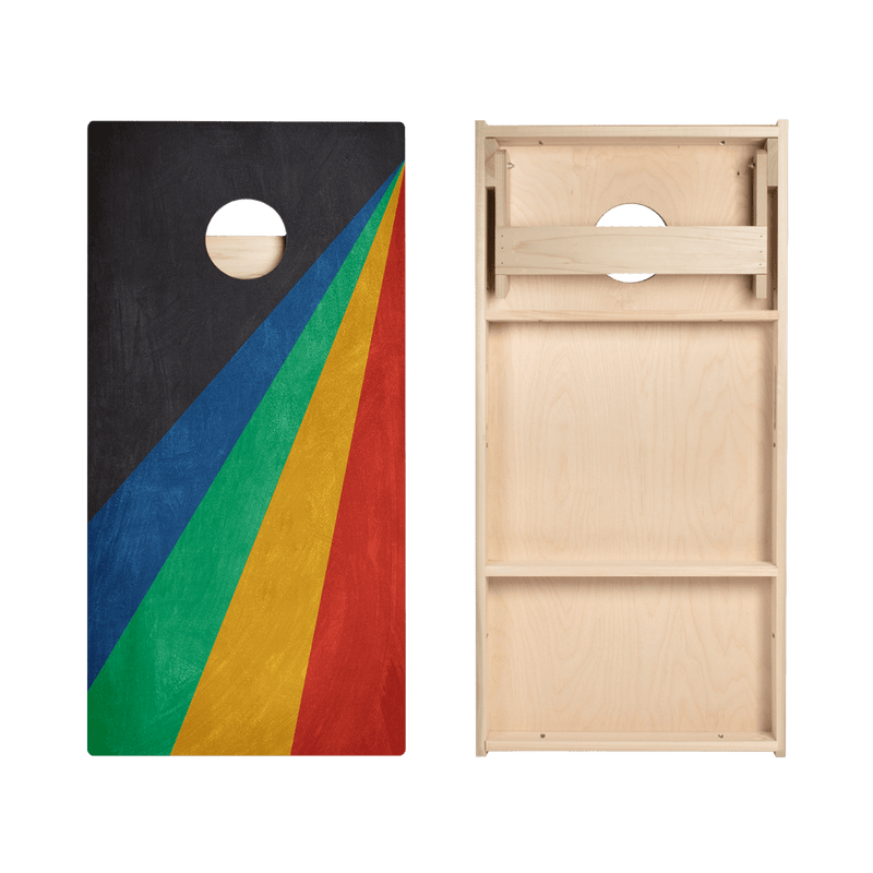 Angled Stripes Star Cornhole Boards-zoom-