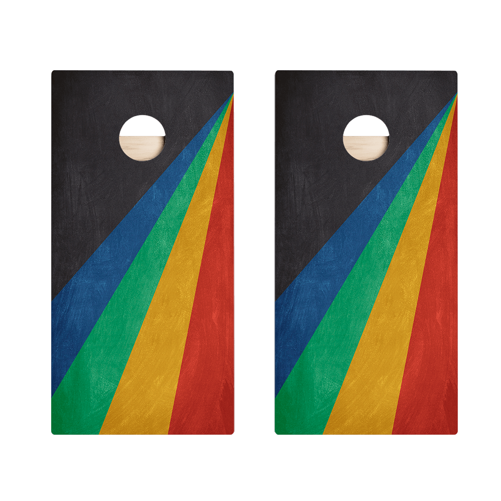 Angled Stripes Star Cornhole Boards-5
