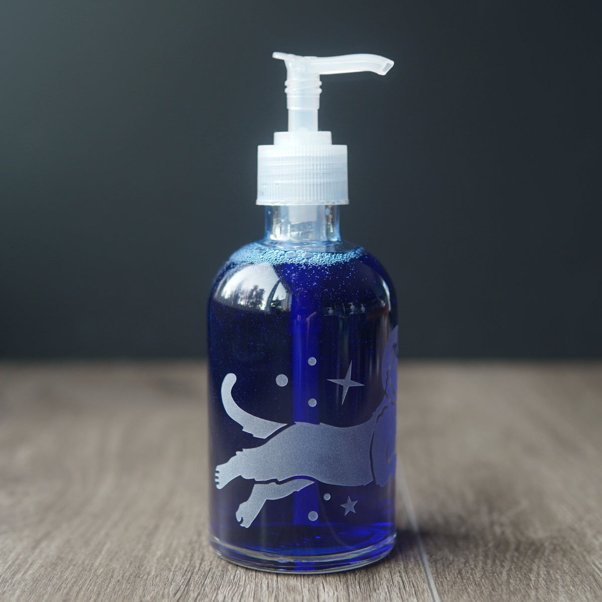 Space Cat Soap Dispenser | Recycled Glass Pump Bottle-4
