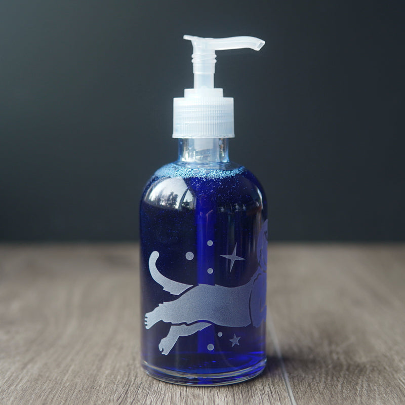 Space Cat Soap Dispenser | Recycled Glass Pump Bottle-zoom-