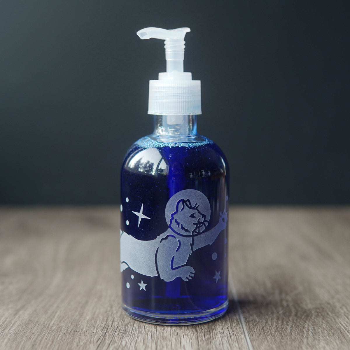 Space Cat Soap Dispenser | Recycled Glass Pump Bottle-zoom-3