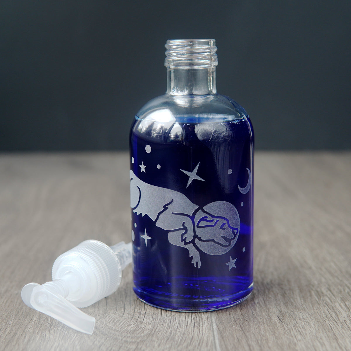 Space Dog Soap Dispenser | Recycled Glass Pump Bottle-zoom-3
