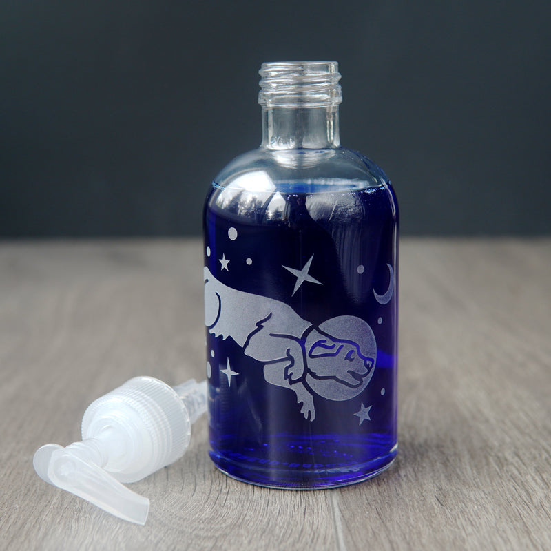 Space Dog Soap Dispenser | Recycled Glass Pump Bottle-zoom-