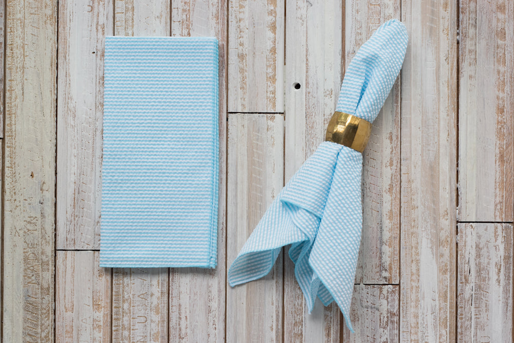 Seersucker Dinner Napkins | Set of 4-zoom-7