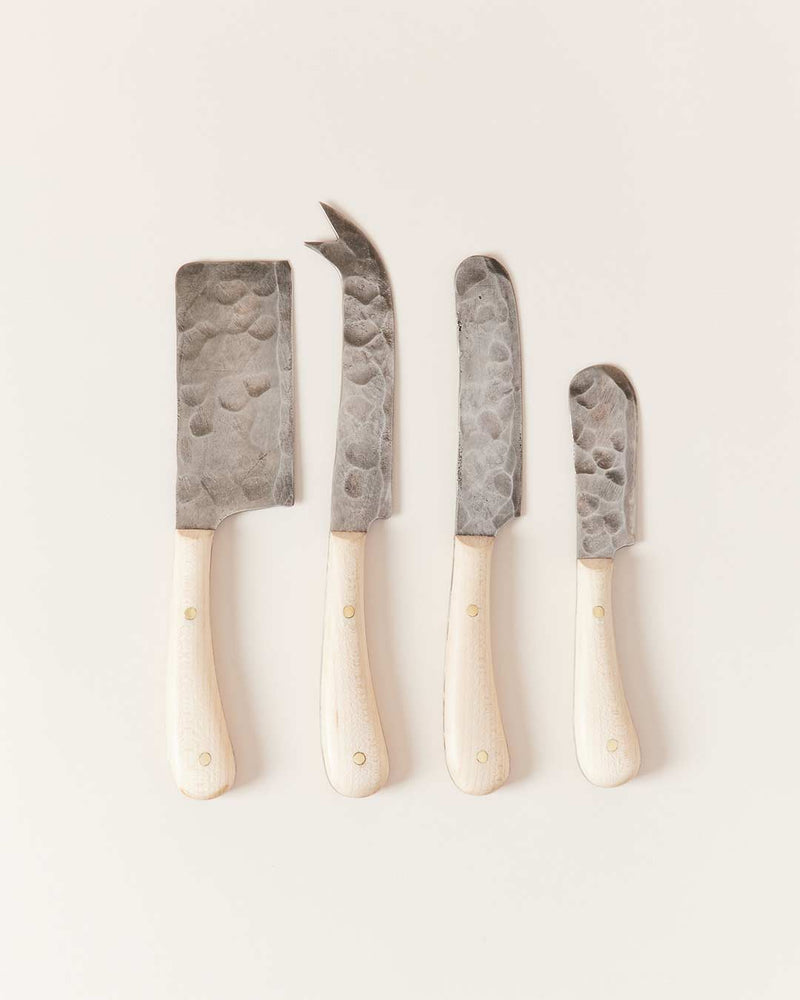 Artisan Forged Cheese Knives Set of Four-zoom-